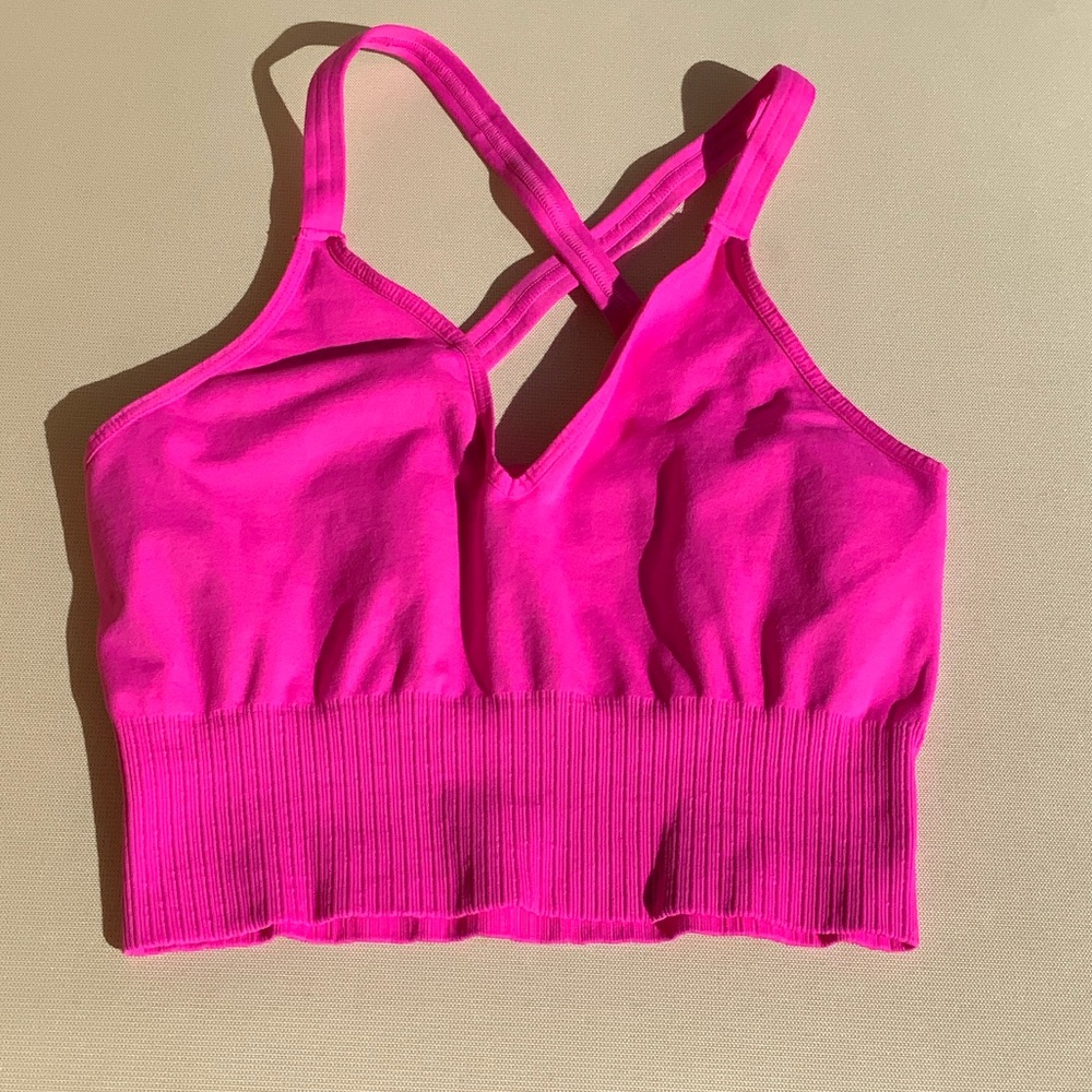 FP Movement by Free People Fuchsia Cross-Strap Tank